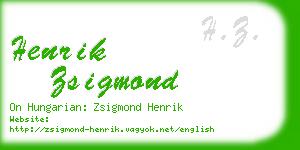 henrik zsigmond business card